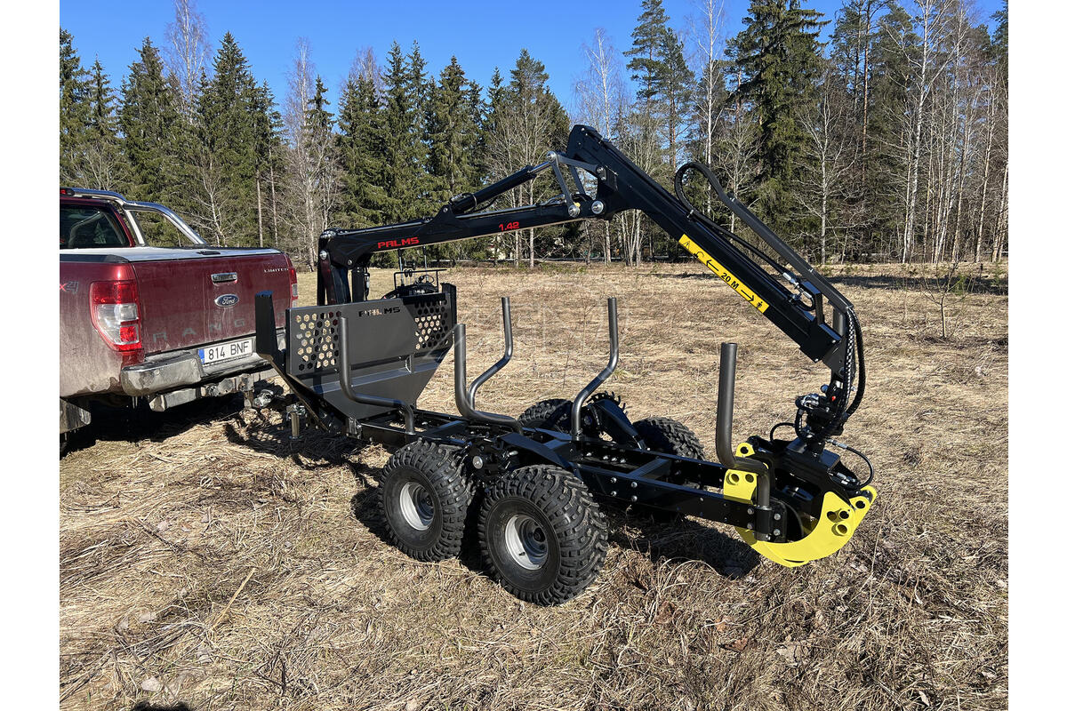 Remorque 1,5 T pour quad, 4x4 avec grue 4,2m