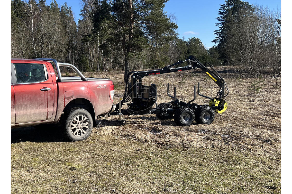 Remorque 1,5 T pour quad, 4x4 avec grue 4,2m